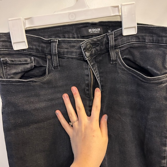 Hudson High Waisted Black Skinny Jeans - Picture 5 of 9